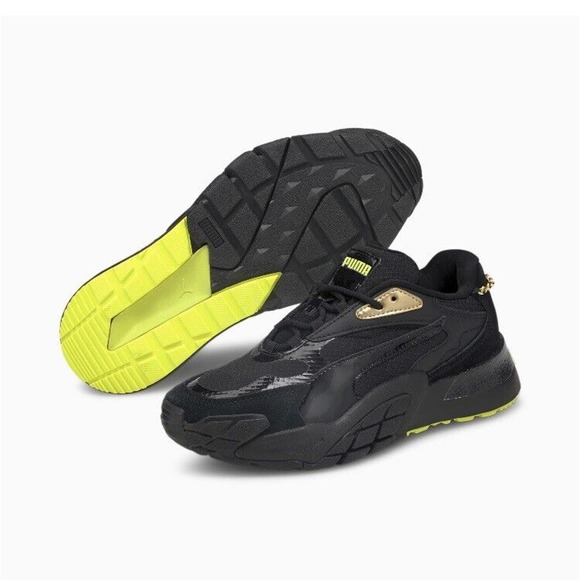 Womens Puma Hedra Mono Dark Dreams Black Size 7   375780-01 - Picture 2 of 5